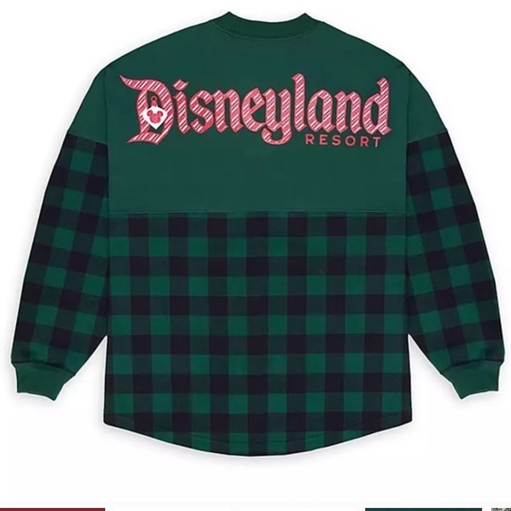 Disneyland Holiday Plaid Spirit Jersey for Adults NWT XS